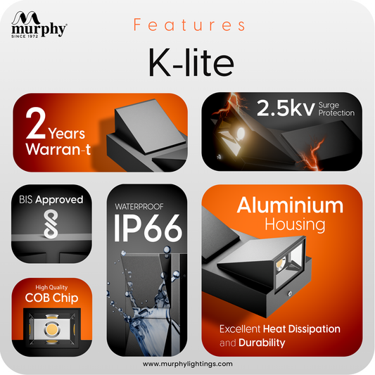 Murphy 5W+5W LED K-Type Up & Down Light
