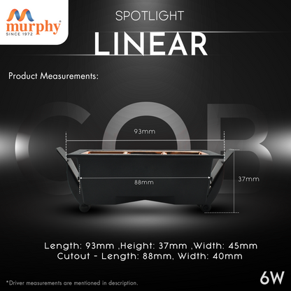 Murphy 6W Black Gold Finish Laser COB Spot Light