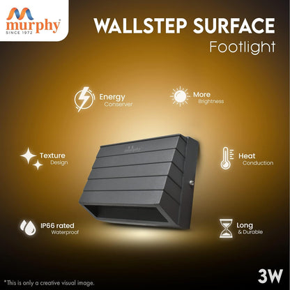 Murphy 3W LED Foot Wall Light - Surface