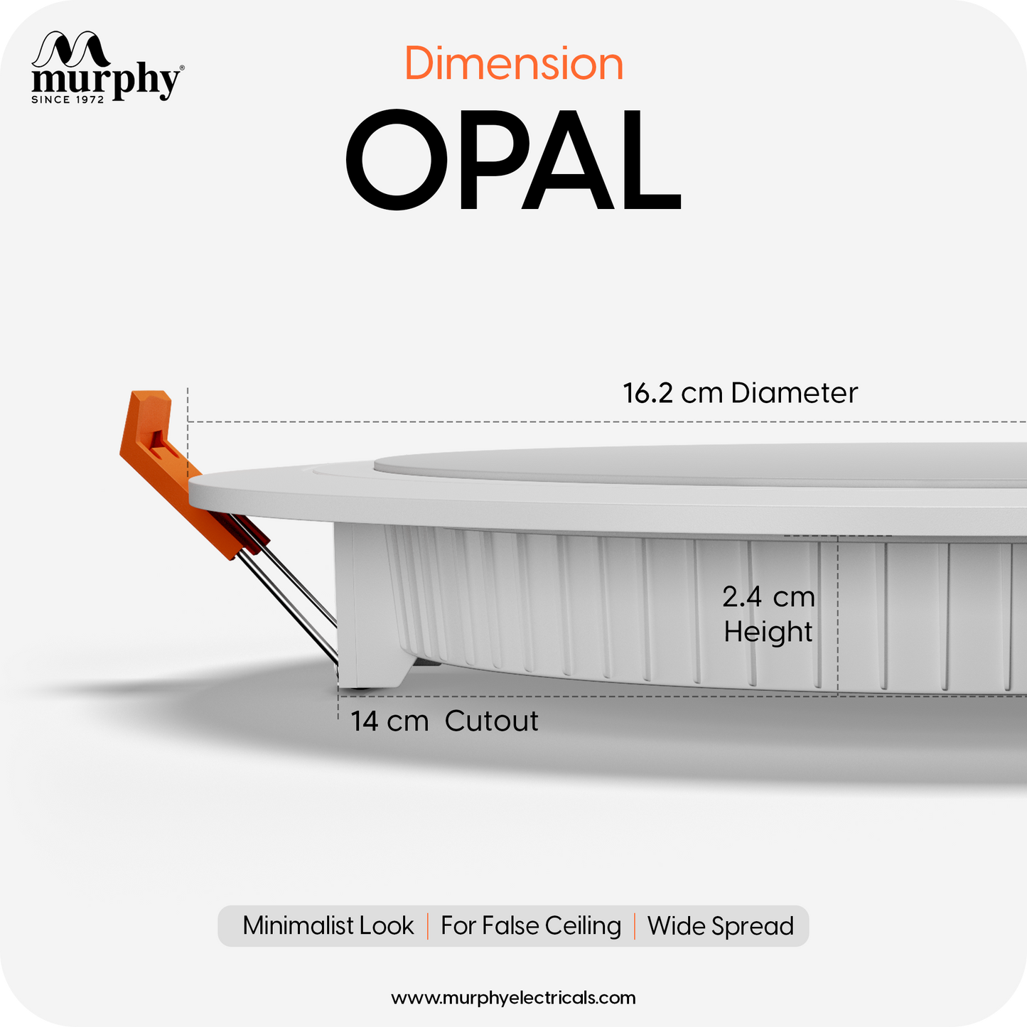 Murphy 15W OPAL Round Recess Panel Light