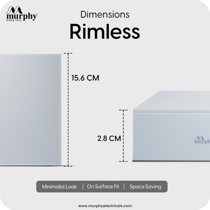 Murphy 18W Rimless Square Surface Panel Light
