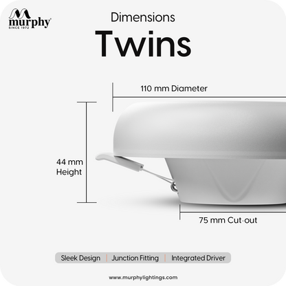 Murphy 7W+7W Twins LED Double Color Deep Junction Box Down Light