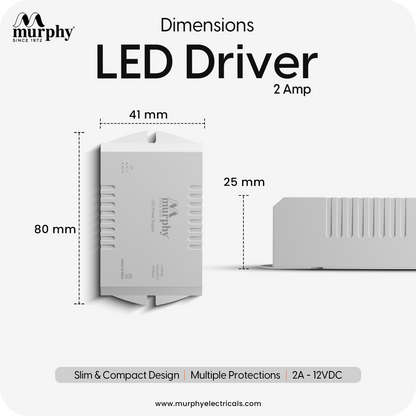 Murphy 25W 2A LED Strip Light Driver