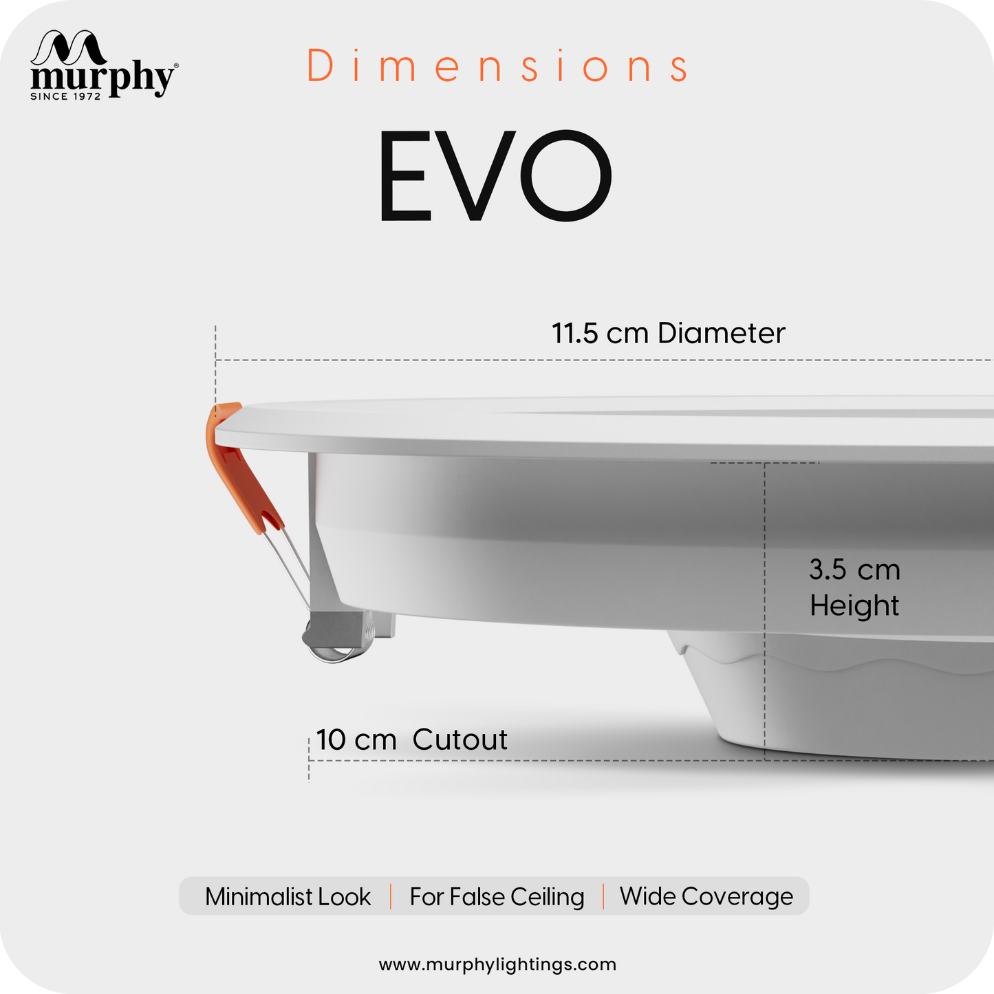 Murphy 10W Evo 3 Color Changing Round Recess Panel Light