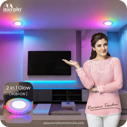 Murphy Bubble 3W+3W Round LED Panel Light | 2-in-1 Glow | Premium Ceiling Light (Clearance Sale)