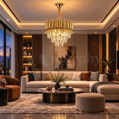 Murphy Golden Mamba Crystal Pendant Light | Luxury Chandelier