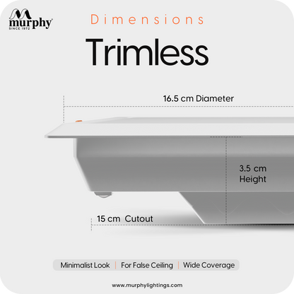 Murphy 15W Trimless 3 Color Changing Square Recess Panel Light