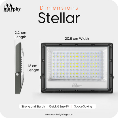 Murphy Stellar 50W LED Flood Light with Auto Day/Night Sensor | Cool White | Outdoor Security Light