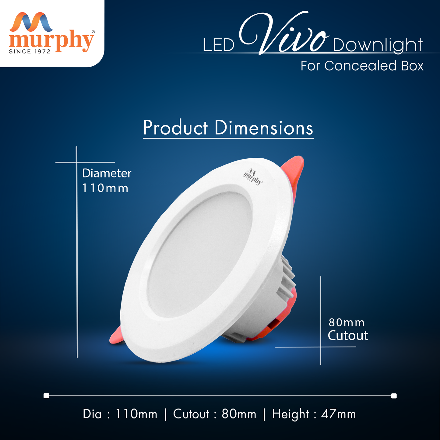 Murphy 7W Vivo LED 3-IN-1 Color Changing Down Light : Red+Blue+Pink