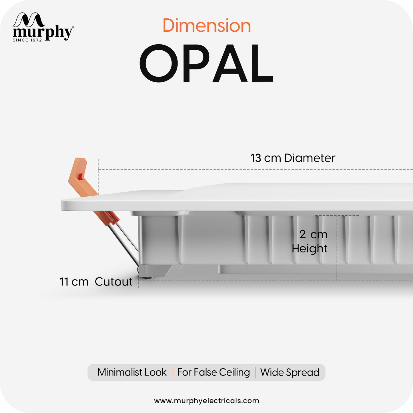 Murphy 15W OPAL 3-IN-1 Color Changing Square Recess Panel Light : CW+WW+NW