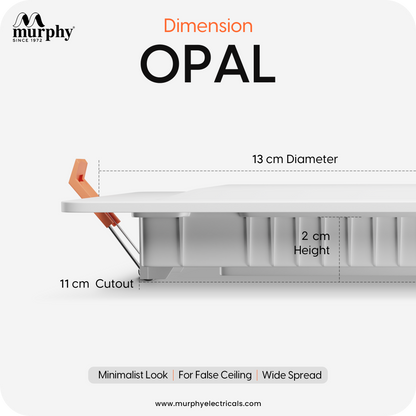 Murphy 15W OPAL 3-IN-1 Color Changing Square Recess Panel Light : CW+WW+NW