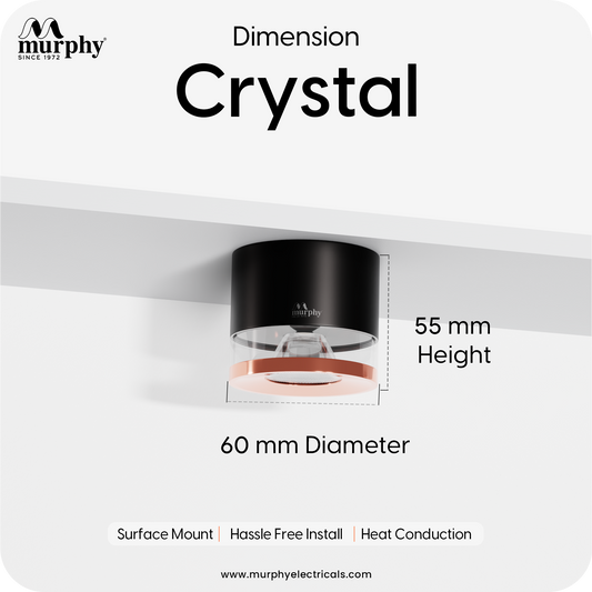 Murphy 6W Crystal Black Rose Gold Cylindrical COB Surface Light