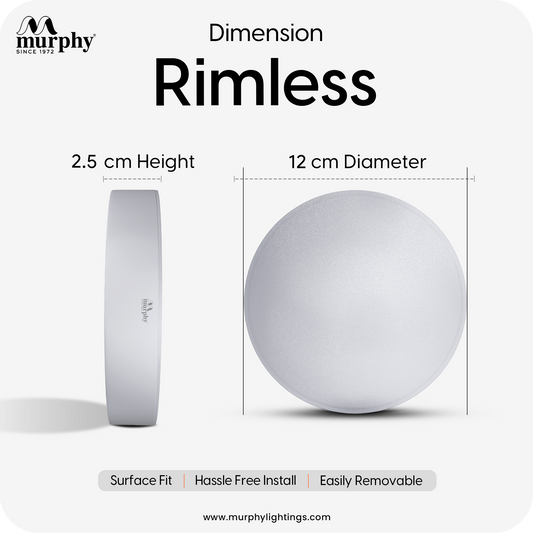 Murphy 12W Rimless Round Surface Panel Light
