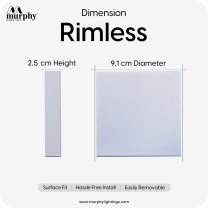 Murphy 6W Rimless Square Surface Panel Light
