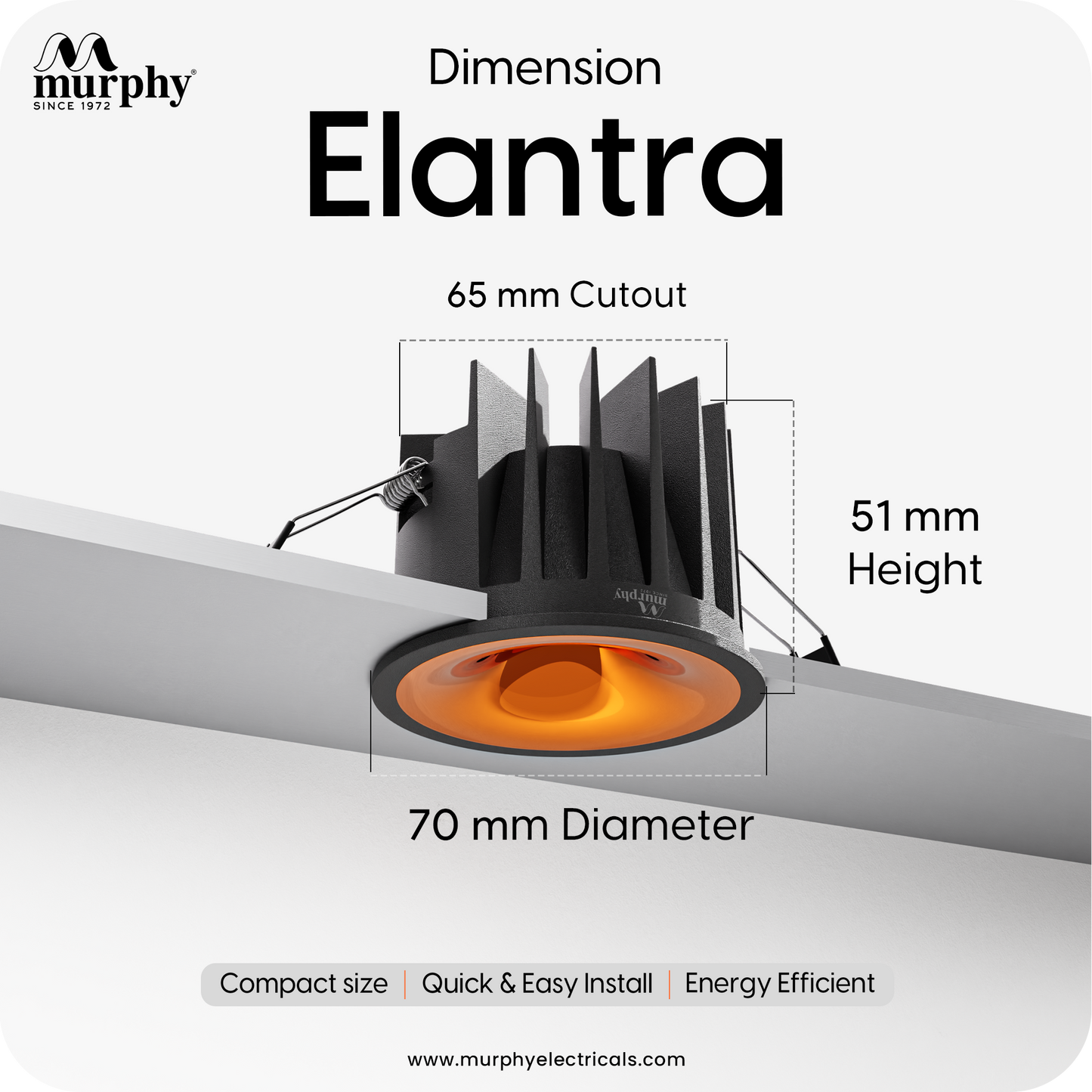 Elantra 7W COB LED Downlight | Rose Gold Reflector | Warm White Recessed Spot Light | Aluminium Housing | Heat Dissipation | 700 Lumens | BIS Approved | 2 Year Warranty