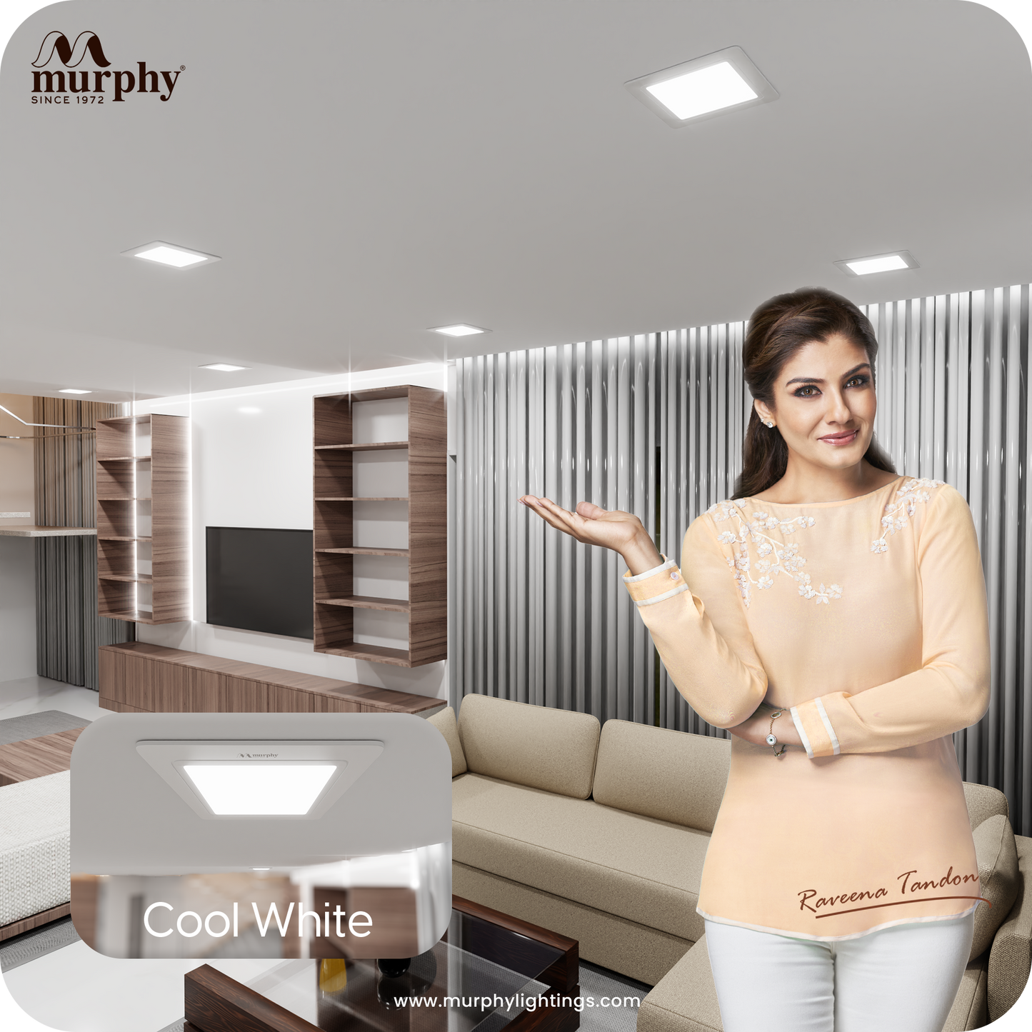 Murphy 10W OPAL Square Recess Panel Light