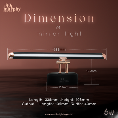 Murphy 6W 3-IN-1 Rose Gold Finish Mirror Light
