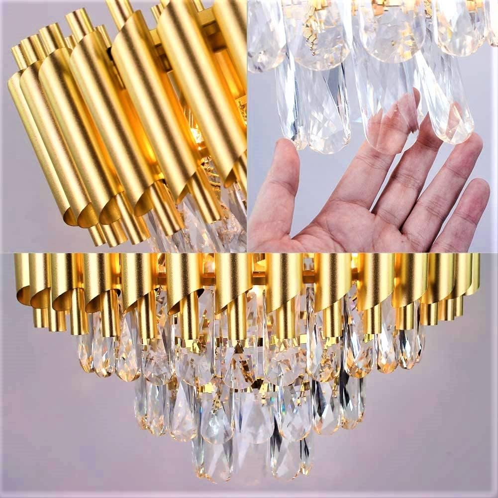 Murphy Golden Mamba Crystal Pendant Light | Luxury Chandelier | Crystal Tube Design | Premium Ceiling Light