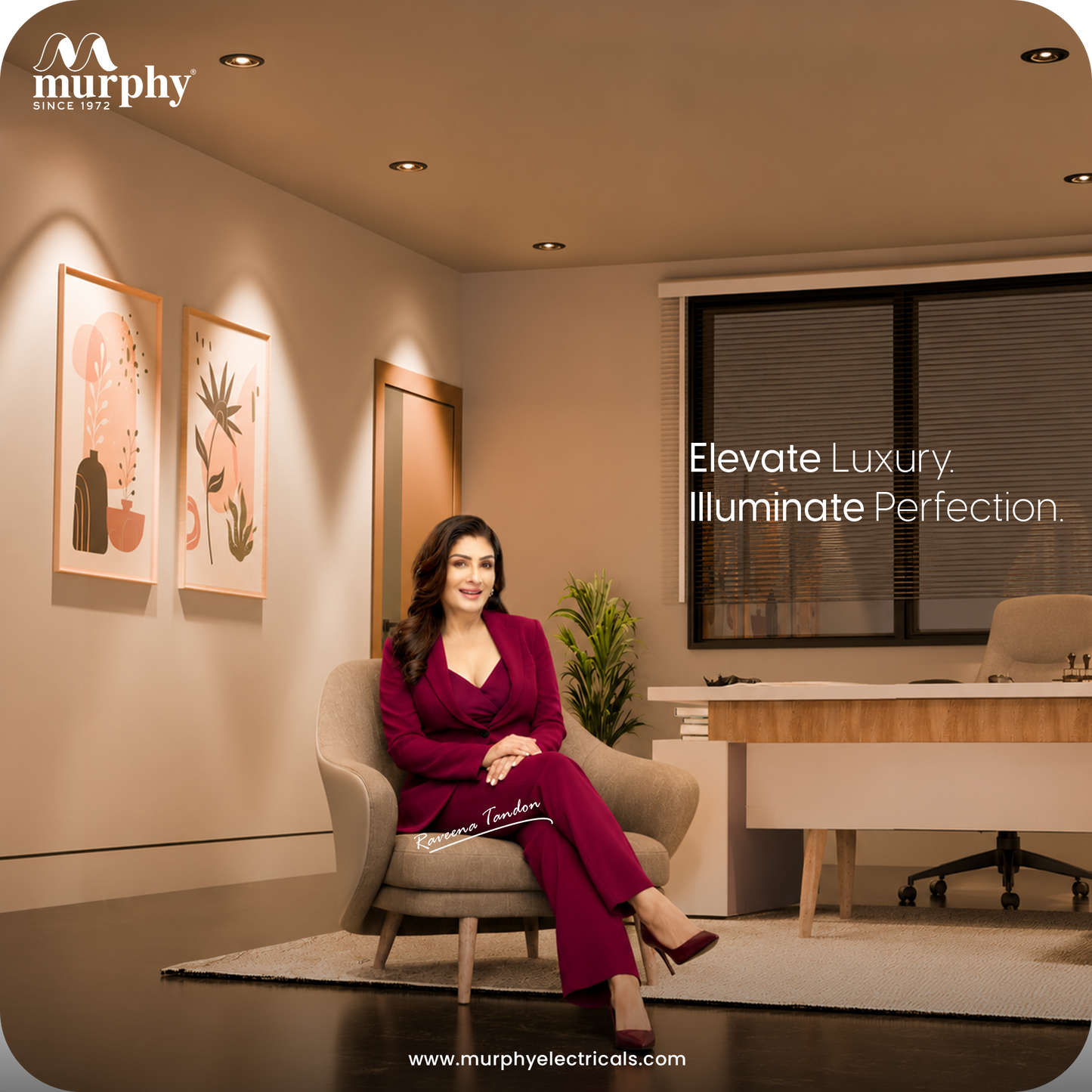 Murphy Elantra Noir 12W COB LED Downlight | Black Reflector | Warm White Recessed Spot Light | Aluminium Housing | 700 Lumens | 4kV Surge Protection | BIS Approved | 2 Year Warranty