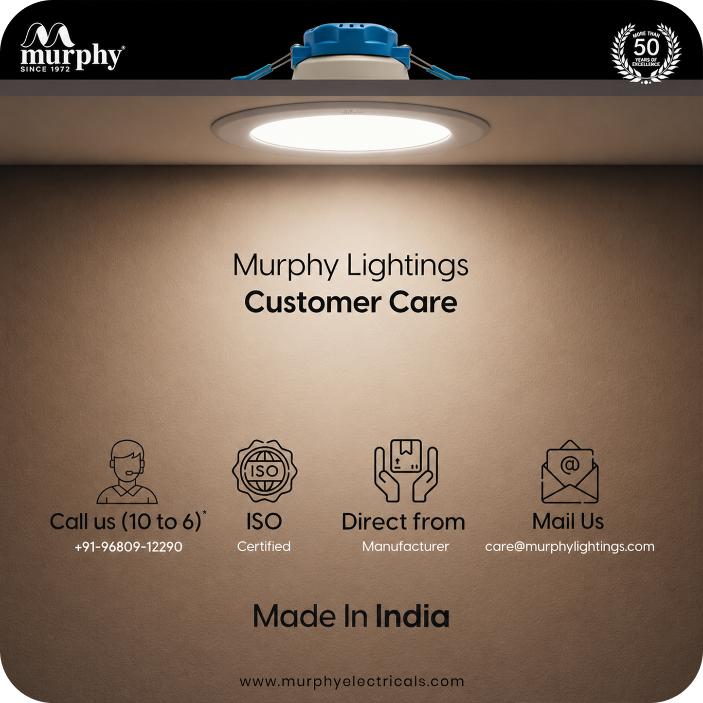 Murphy 9W Croma LED Concealed Box Down Light Warm White