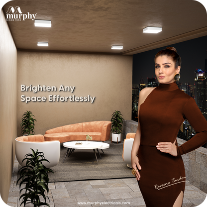 Murphy 18W Rimless Square Surface Panel Light