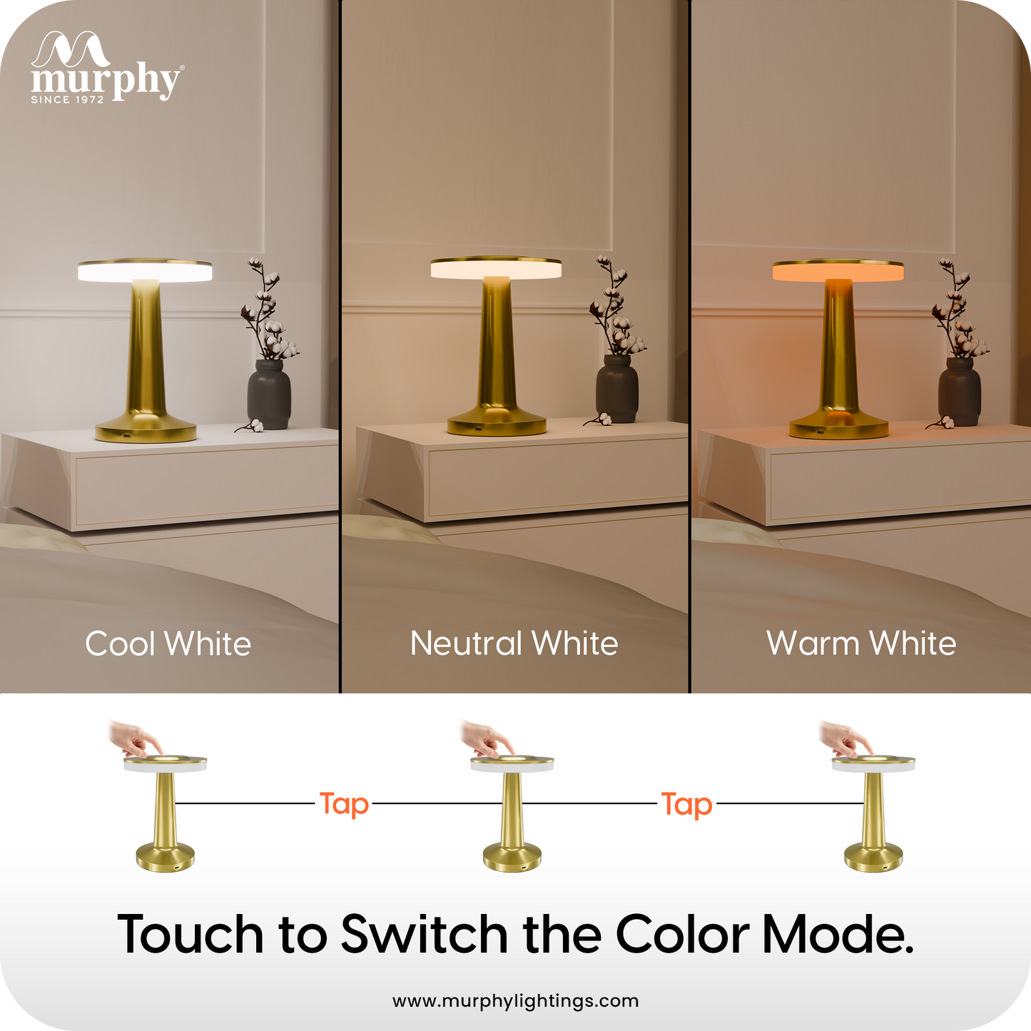 Murphy Gold Touch LED Table Lamp