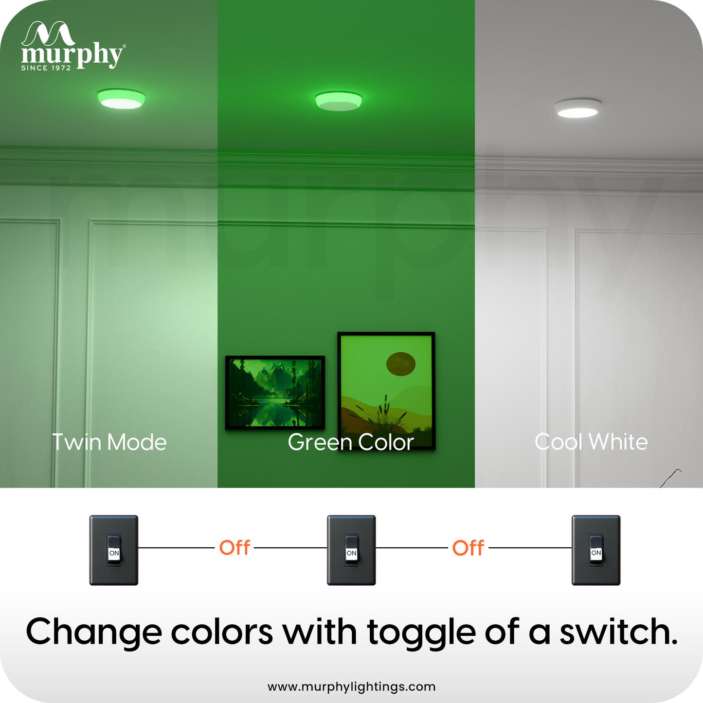 Murphy 7W+7W Twins LED Double Color Deep Junction Box Down Light
