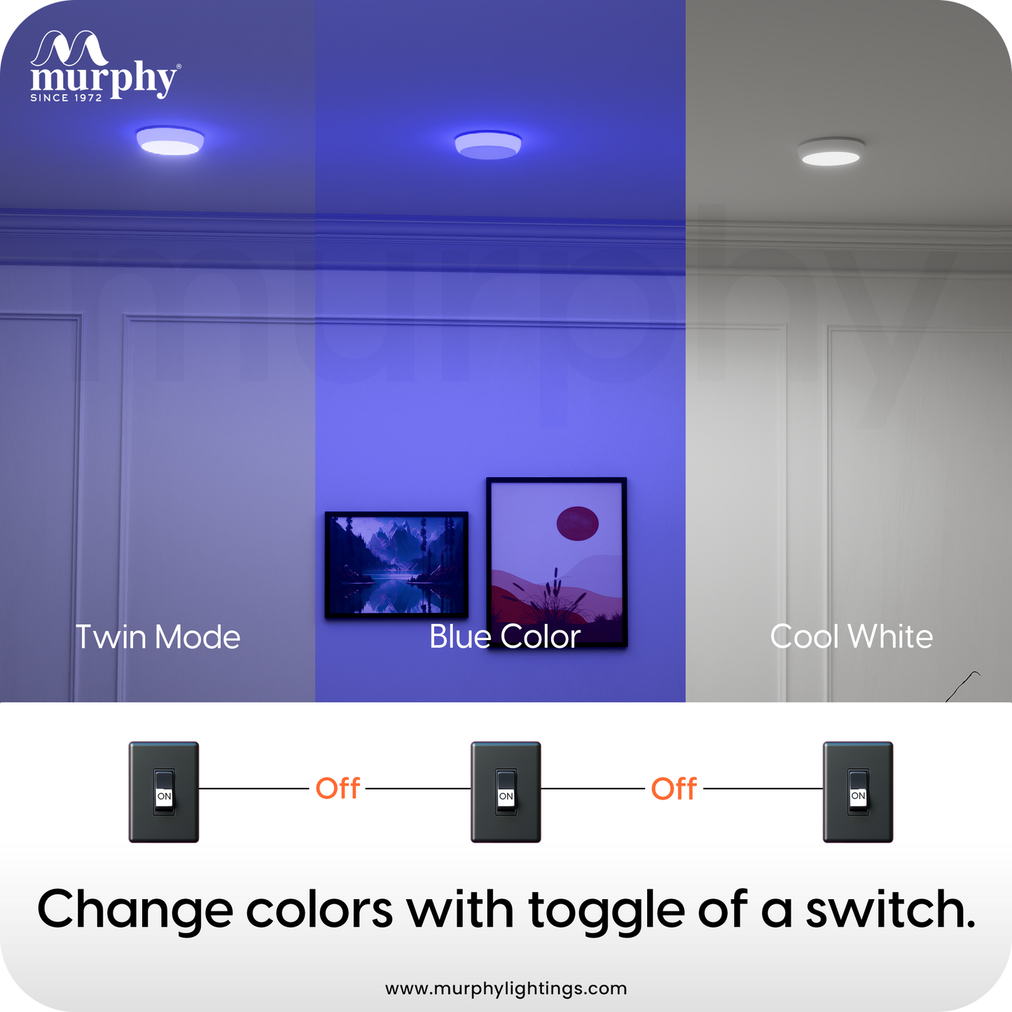 Murphy 7W+7W Twins LED Double Color Deep Junction Box Down Light