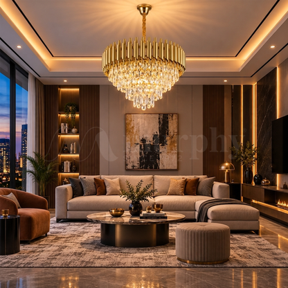 Murphy Golden Mamba Crystal Pendant Light | Luxury Chandelier