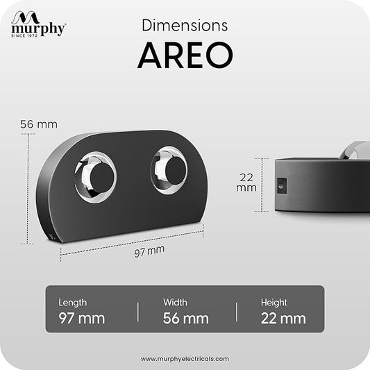 Murphy Areo 4-Way Waterproof LED Wall Light – Warm White | Premium Aluminium Body | Modern Decorative Indoor & Outdoor Wall Lamp | Energy Efficient | IP65 | 2-Year Warranty