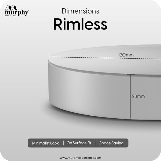 Murphy 15W 3-in-1 LED Round Surface Ceiling Light | 2 Year Warranty | Color Changing (Cool White/Natural White/Warm White) | Rimless Slim Design