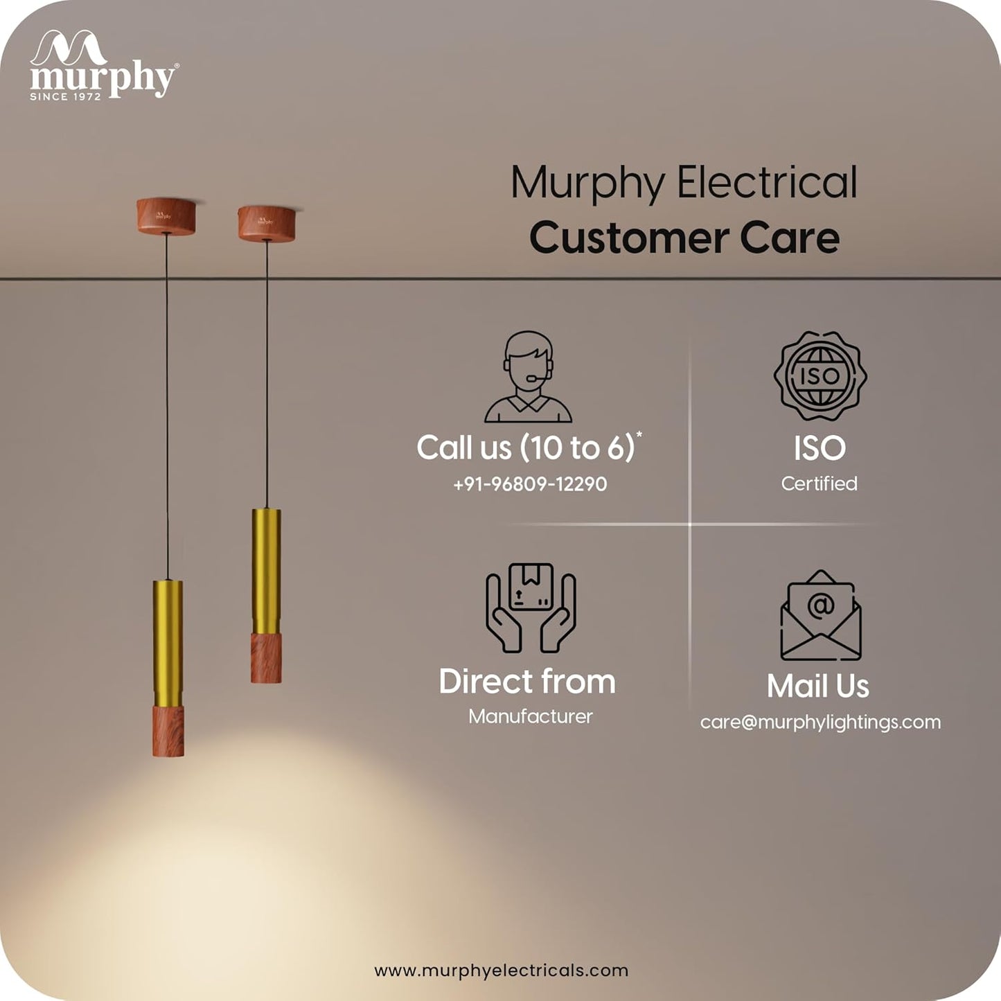 Murphy Timber Wood 12W Hanging Pendant Light