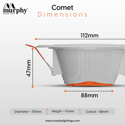 Murphy 7W Comet LED 3-IN-1 Color Changing Down Light : Cool White + Warm White + Natural White