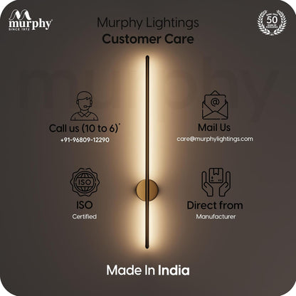 Murphy LED (Wall Highlighter) - 12W, 3-in-1 Color Changing, Modern Black Finish Wall Sconce Light Stylish Home Decor