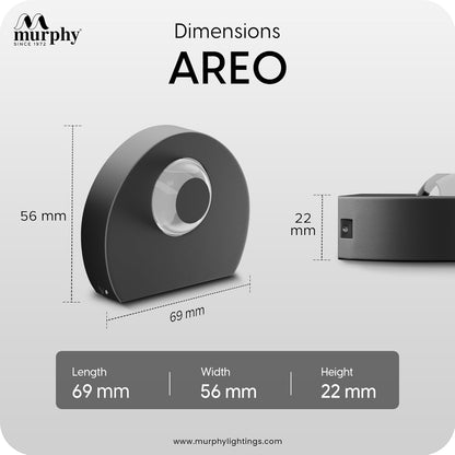 Murphy Areo 1-Way Waterproof LED Wall Light – Warm White, Aluminum Body, 2-Year Warranty, Indoor & Outdoor