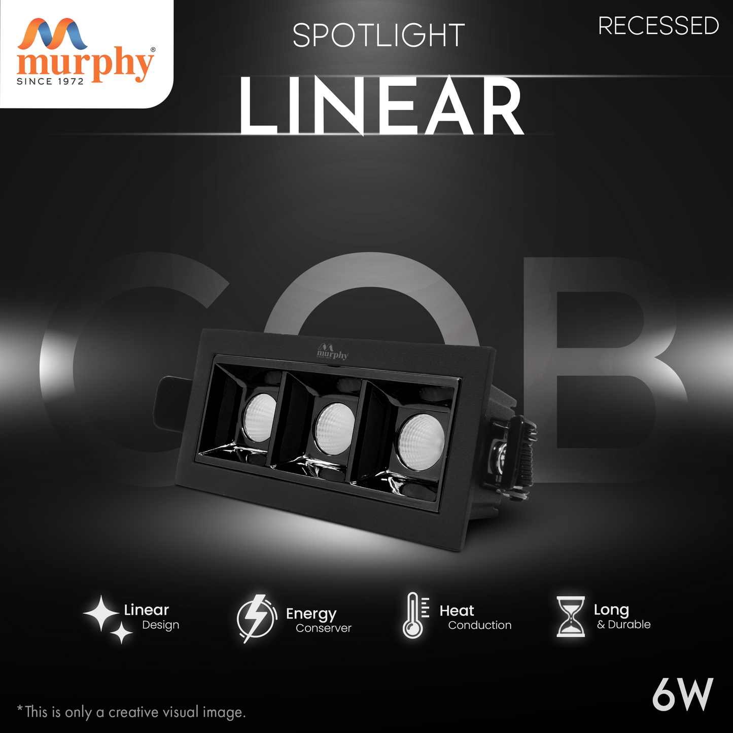 Murphy 6W Premium Black Finish Laser COB Spot Light