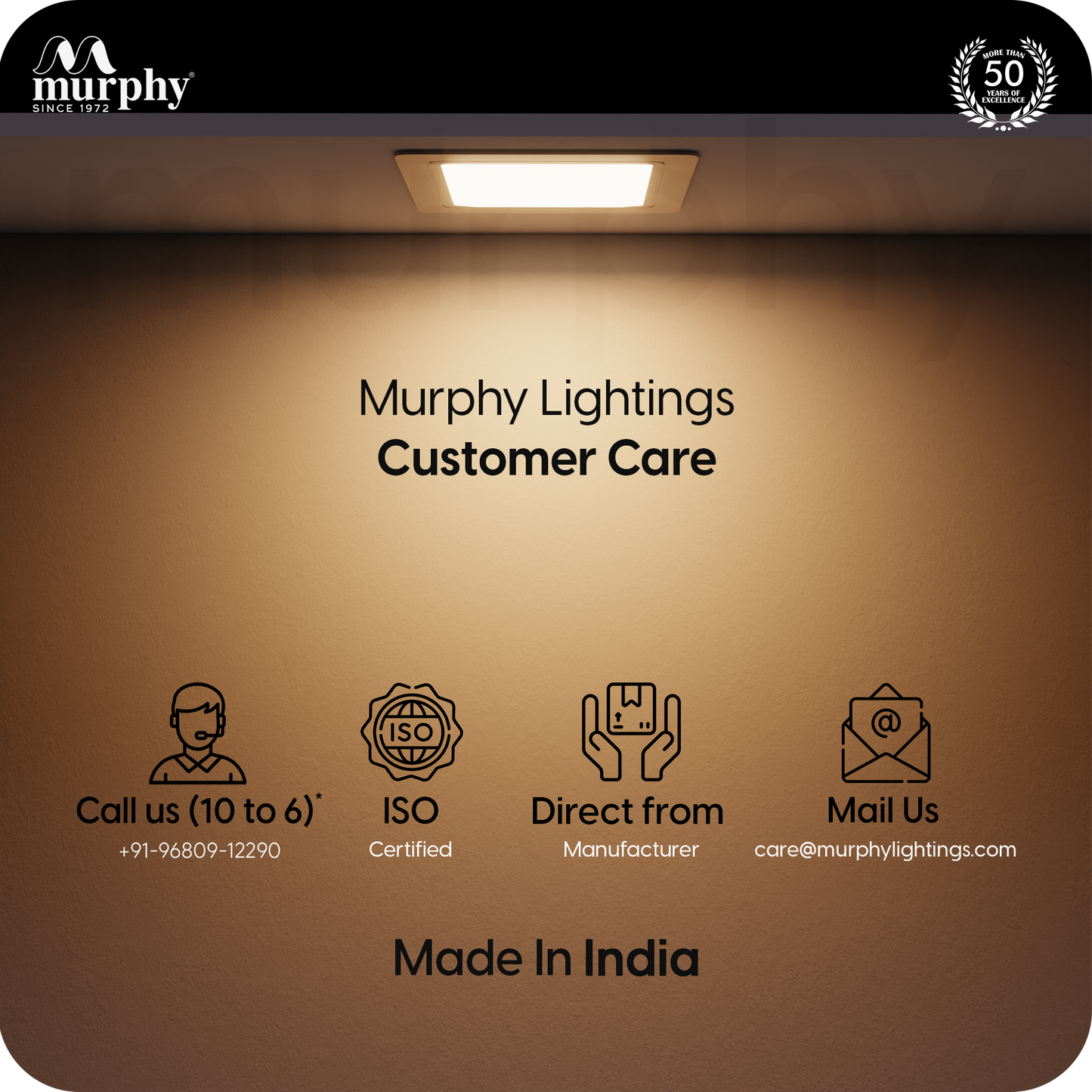 Murphy 10W OPAL Square Recess Panel Light
