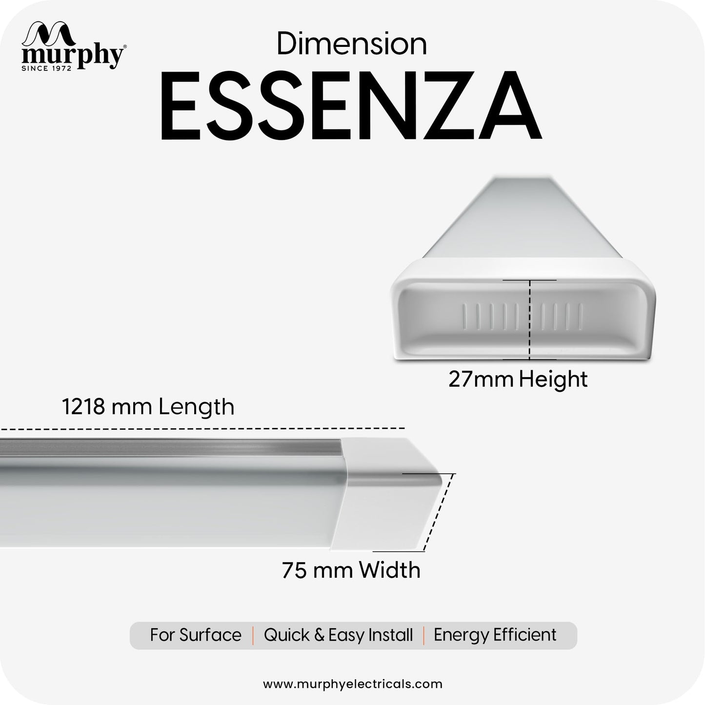 Murphy MaxGlow 80W LED Tube Light, | 8000 Lumens| Cool White 6500K | Aluminium & PC Body | BIS Approved | 4kV Surge Protection| 2 Year Warranty | Pack of 2