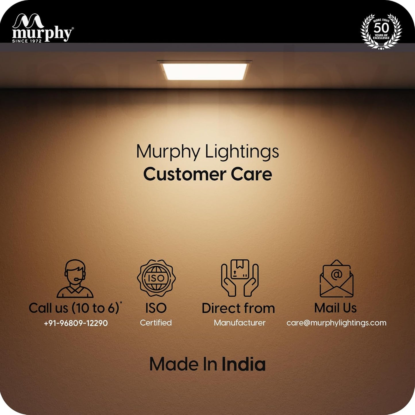 Murphy 10W Evo 3 Color Changing Square Recess Panel Light
