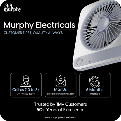Murphy CoolMate Rechargeable Mini Fan | Portable Desk Fan