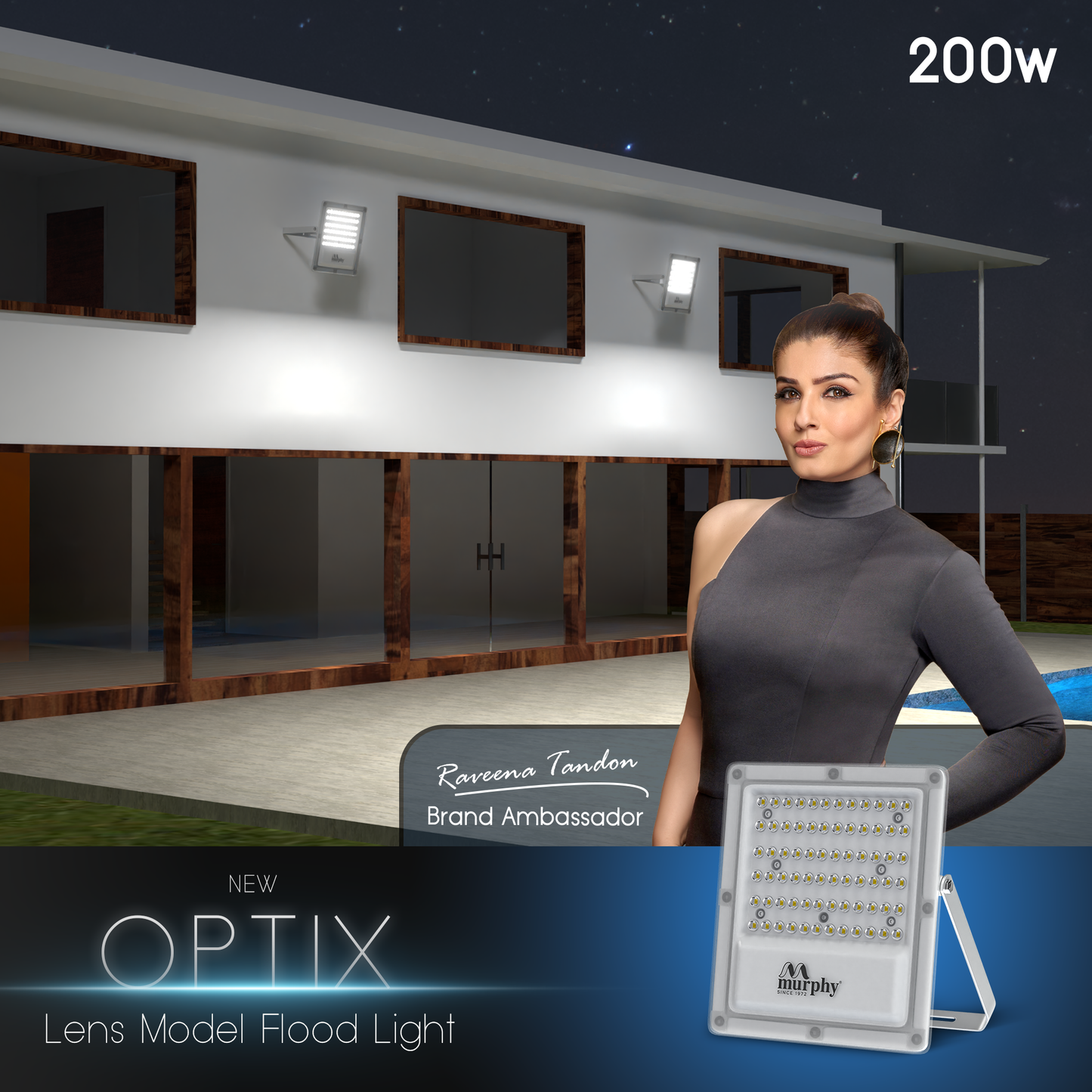 Murphy LED 200W OptiX Flood Light