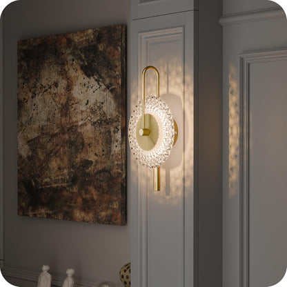 Murphy Prisma Crystal LED Wall Lamp| 3 Color Change | Diamond Cut Glass | 6W Aluminium Wall Light for Living Room, |BIS Approved | 2 Year Warranty