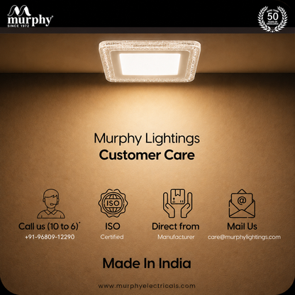 Murphy Bubble 3W+3W Square LED Panel Light | 2-in-1 Glow | Premium Ceiling Light (Clearance Sale)