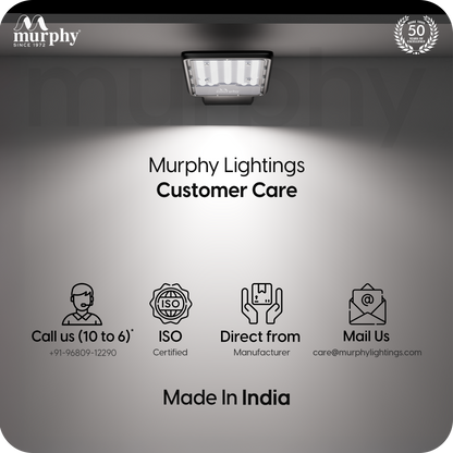 Murphy Velar 50W LED Street Light with Auto On/Off Day Night Sensor | Aluminium Body | IP66 Waterproof | 5000 Lumens | 6500K Cool White | | BIS Certified | 2-Year Warranty