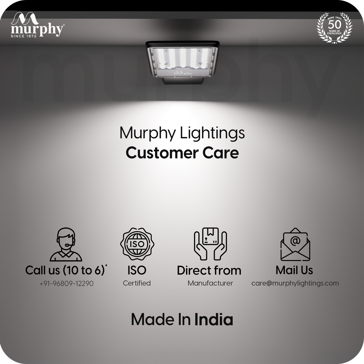 Murphy Velar 36W LED Street Light | Aluminium Body | IP66 Waterproof | 3600 Lumens | 6500K Cool White | BIS Certified | Energy Efficient Outdoor Light | 2-Year Warranty