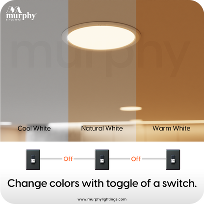 Murphy 10W Evo 3 Color Changing Round Recess Panel Light