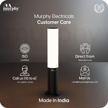 Murphy Premium 9W LED Bollard Light| Outdoor Waterproof IP65 Rustproof Garden & Pathway Light (1.5 Ft) with 2 Year Warranty |