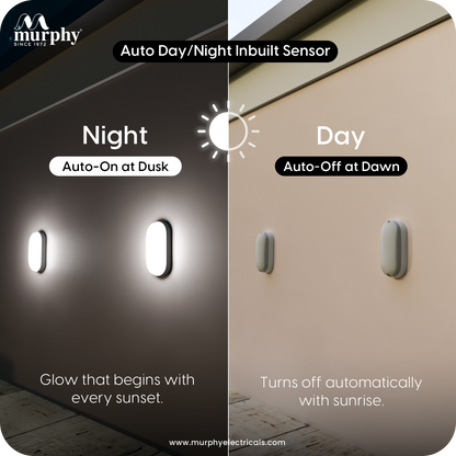 Murphy 10W Motion Sensor Bulkhead Light with Auto Day/Night On-Off Sensor