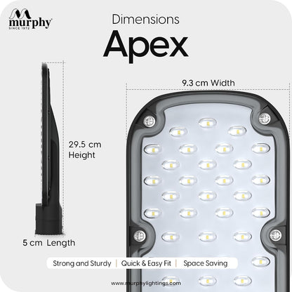 Murphy Apex 20W LED Street Light | IP68 Waterproof | Cool White | 4kV Surge Protection | 2 Year Warranty