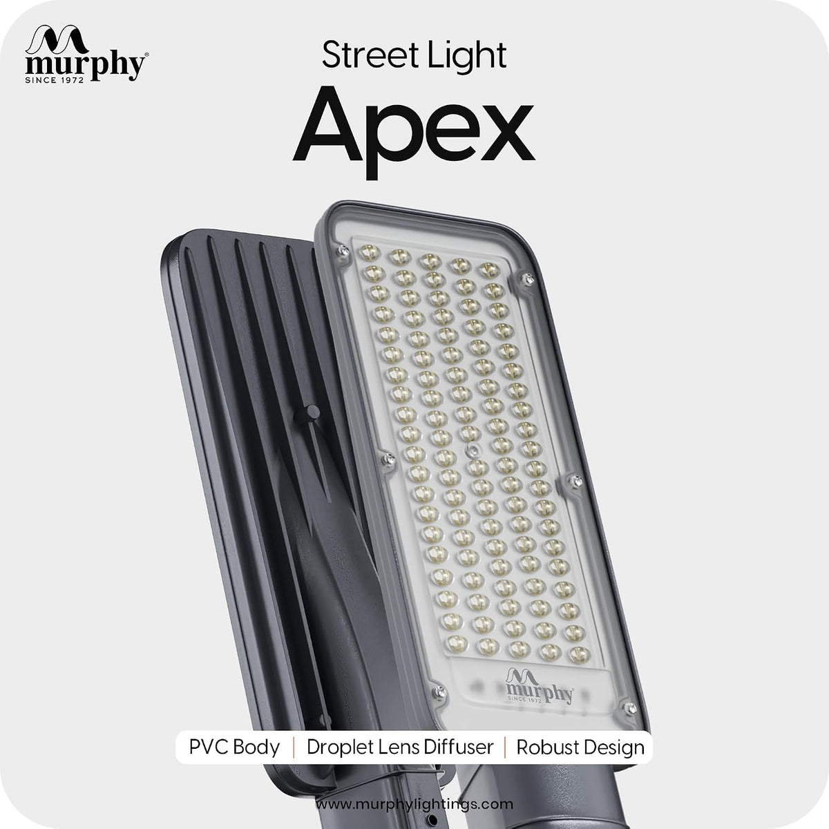 Murphy Apex 48W LED Street Light | IP68 Waterproof | Cool White | 4kV Surge Protection | 2 Year Warranty